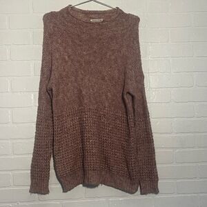 AMERICAN EAGLE OUTFITTERS Womens Pullover Sweater Mauve Knit Cotton Blend MED